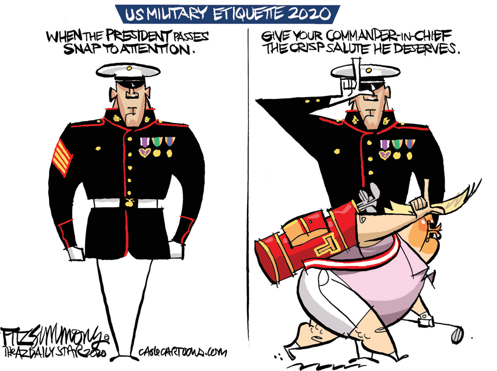 Daily Fitz Cartoon: Salute